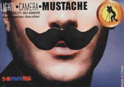 MOUSTACHES AND BEARDS -  DEBONAIR MUSTACHE - BLACK