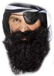 MOUSTACHES AND BEARDS -  PIRATE BEARD - BLACK