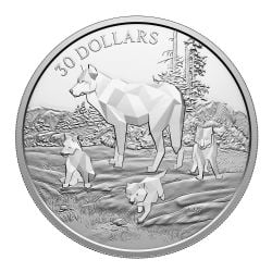 MULTIFACETED ANIMAL FAMILY -  TIMBER WOLVES -  2024 CANADIAN COINS 03