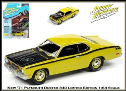 MUSCLE CARS U.S.A -  1971 PLYMOUTH DUSTER 340 - YELLOW -  JOHNNY LIGHTNING 1