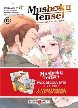 MUSHOKU TENSEI -  VOLUMES 01 ET 17 -PACK DÉCOUVERTE + CARTE POSTALE COLLECTOR (FRENCH V.) -  NOUVELLE VIE, NOUVELLE CHANCE