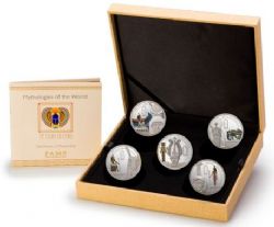 MYTHOLOGIES OF THE WORLD -  THE STORY OF OSIRIS 5-COINS COLLECTION -  2013 NEW ZEALAND COINS