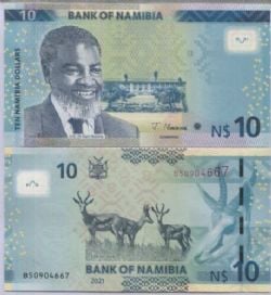 NAMIBIA -  10 DOLLARS 2021 (UNC)