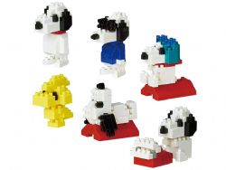 NANOBLOCK -  MININANO - 5 VARIATIONS OF SNOOPY, WOODSTOCK - BLIND PACK -  PEANUTS NBMC_07