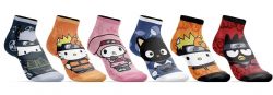 NARUTO -  5 PACK ANKLE SOCKS (YOUTH) -  NARUTO SHIPPUDEN X SANRIO