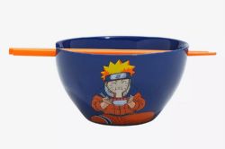 NARUTO -  BLUE RAMEN BOWL & ORANGE CHOPSTICKS