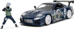 NARUTO -  MAZDA - 1993 RX-7 WITH KAKASHI HATAKE FIGURINE - 1/24 -  HOLLYWOOD RIDES