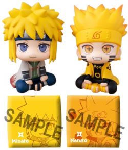NARUTO -  MINATO & NARUTO (SAGE OF SIX PATHS MODE) FIGURE SET - PREMIUM BANDAI LIMITED EDITION -  LOOK UP SERIES