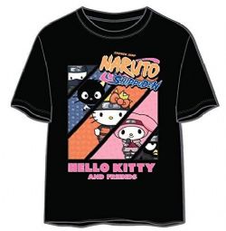 NARUTO -  NARUTO AND HELLO KITTY JUNIOR SHIRT - BLACK