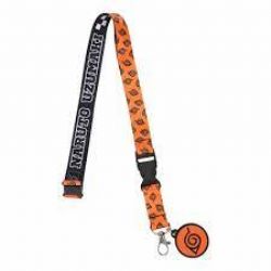 NARUTO -  ORANGE AND BLACK LANYARD -  SHIPPUDEN