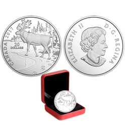 NATURE'S IMPRESSIONS -  WOODLAND CARIBOU -  2017 CANADIAN COINS 01