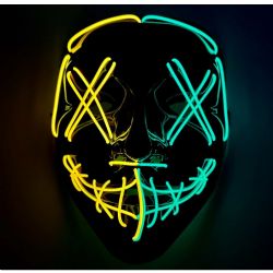 NEON LIGHT X EYES MASK - YELLOW/GREEN