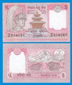 NEPAL -  5 RUPEES 1987 (UNC) 30