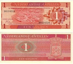 NETHERLANDS ANTILLES -  1 GULDEN 1970 (UNC)