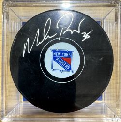 NEW YORK RANGERS -  MIKE RITCHER AUTOGRAPHED HOCKEY PUCK - (LOGO)