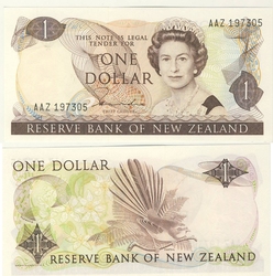 NEW ZEALAND -  1 DOLLAR 1981-1992 (UNC)