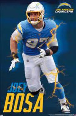 NFL LOS ANGELES CHARGERS -  JOEY BOSA 21 POSTER (22