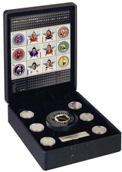 NHL ALL-STARS -  COMMEMORATIVE STAMPS AND MEDALLIONS SET -  2005 CANADIAN COINS