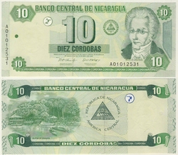 NICARAGUA -  10 CORDOBAS 2002 (UNC) 191