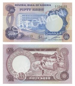 NIGERIA -  50 KOBO 1973-1978 (UNC) 14