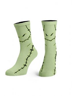 NIGHTMARE BEFORE CHRISTMAS, THE -  2 PAIRS SOCKS - OOGIE BOOGIE BIG FACE AND JACK -GLOW IN THE DARK