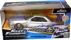 NISSAN -  BRIAN'S GT-R (R34) 1/24 - SILVER -  FAST AND FURIOUS