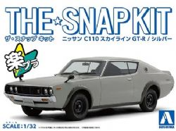 NISSAN -  SNAP KIT - C110 SKYLINE GT-R (SILVER) - 1/32 18-A -  AOSHIMA