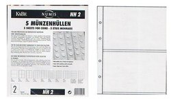 NUMIS -  2-POCKET BANKNOTE SHEETS, PACKAGE OF 5