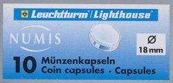 NUMIS CAPSULES -  CAPSULES FOR 18-MM COINS (PACK OF 10)
