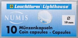 NUMIS CAPSULES -  CAPSULES FOR 19-MM COINS (PACK OF 10)