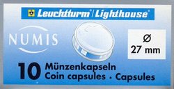 NUMIS CAPSULES -  CAPSULES FOR 27-MM COINS (PACK OF 10)