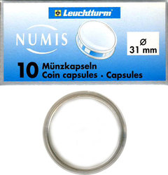 NUMIS CAPSULES -  CAPSULES FOR 31-MM COINS (PACK OF 10)