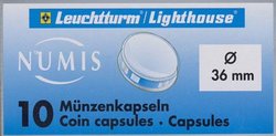 NUMIS CAPSULES -  CAPSULES FOR 36-MM COINS (PACK OF 10)