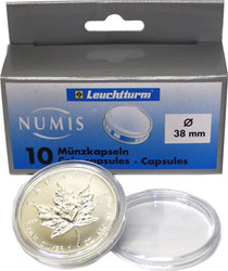 NUMIS CAPSULES -  CAPSULES FOR 38-MM COINS (PACK OF 10)