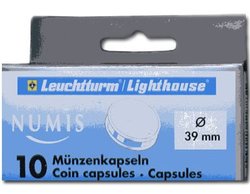 NUMIS CAPSULES -  CAPSULES FOR 39-MM COINS (PACK OF 10)
