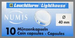 NUMIS CAPSULES -  CAPSULES FOR 40-MM COINS (PACK OF 10)