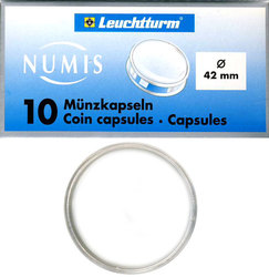 NUMIS CAPSULES -  CAPSULES FOR 42-MM COINS (PACK OF 10)
