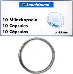 NUMIS CAPSULES -  CAPSULES FOR 45-MM COINS (PACK OF 10)
