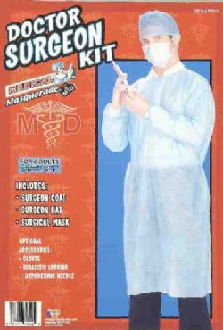 NURSES AND DOCTORS -  DOCTOR SURGEON KIT COSTUME (ADULT - ONE SIZE)