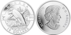 O CANADA (2013) -  ORCA -  2013 CANADIAN COINS 10