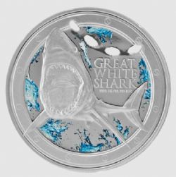 OCEAN PREDATORS -  GREAT WHITE SHARK -  2012 NEW ZEALAND COINS 01