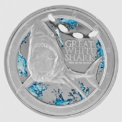 OCEAN PREDATORS -  GREAT WHITE SHARK -  2012 NEW ZEALAND MINT COINS 01