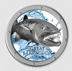 OCEAN PREDATORS -  THE GREAT BARRACUDA -  2015 NEW ZEALAND COINS 03