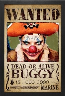 ONE PIECE -  BUGGY'S WANTED POSTER - FRAMED PICTURE (13