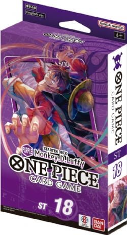 ONE PIECE CARD GAME -  MONKEY D. LUFFY - PURPLE STARTER DECK (ENGLISH)***LIMIT OF 2 ITEMS PER CUSTOMER*** ST-18