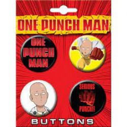 ONE PUNCH MAN -  4 BUTTONS SET 1