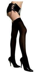 OPAQUE BLACK THIGH HIGH (ADULT - ONE SIZE)