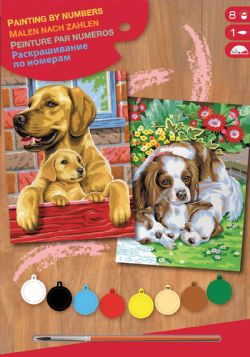 PAINT BY NUMBERS JUNIOR 2 PACKS - DOGS