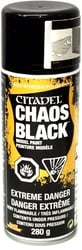 PAINT -  CITADEL SPRAY - CHAOS BLACK / PRIMER