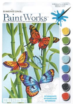 PAINT WORKS -  BUTTERFLIES AND BAMBOO (9